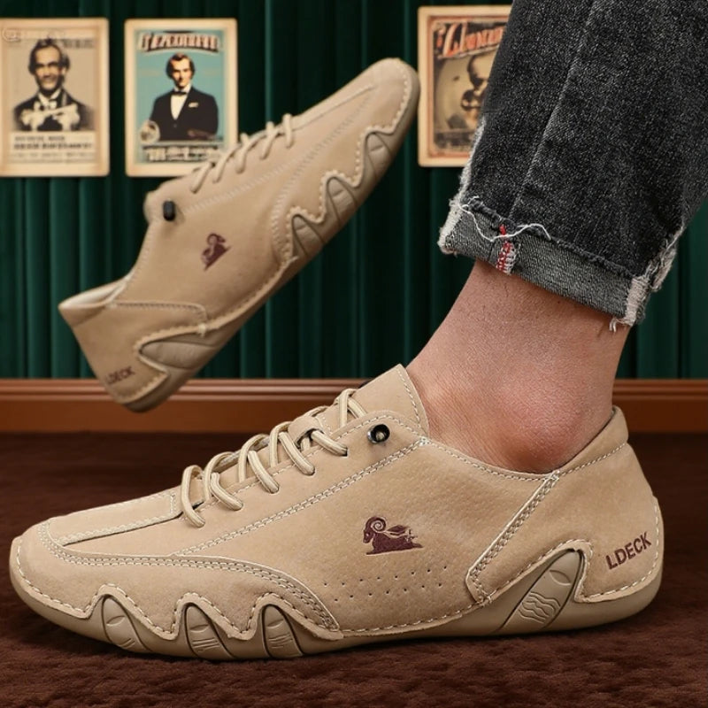 Ankle Boots for Men Fashionable Stitching Lightweight Comfortable Casual Walking Shoes Breathable Tennis Outdoor Driving Shoes