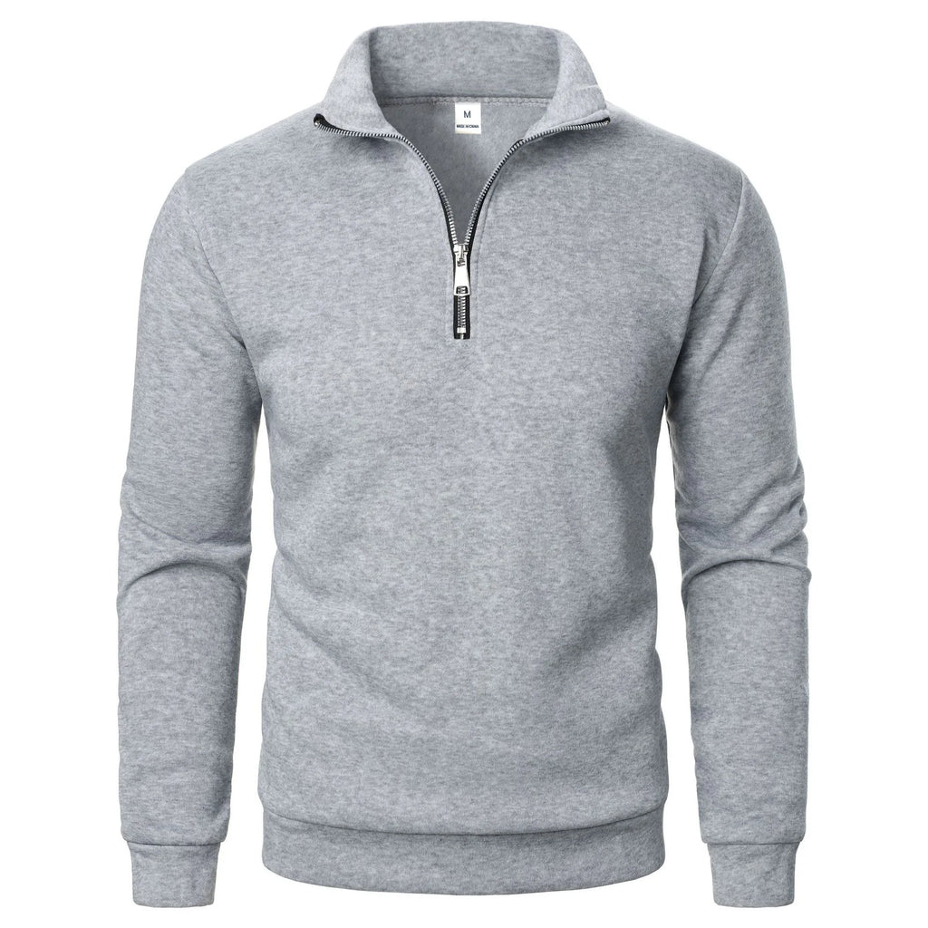 2026 Autumn Men's Zipper Pullover Turtlenecks Warm Sweaters Solid Color Long Sleeved Fashion Male Casual Daily Sweatshirt Top