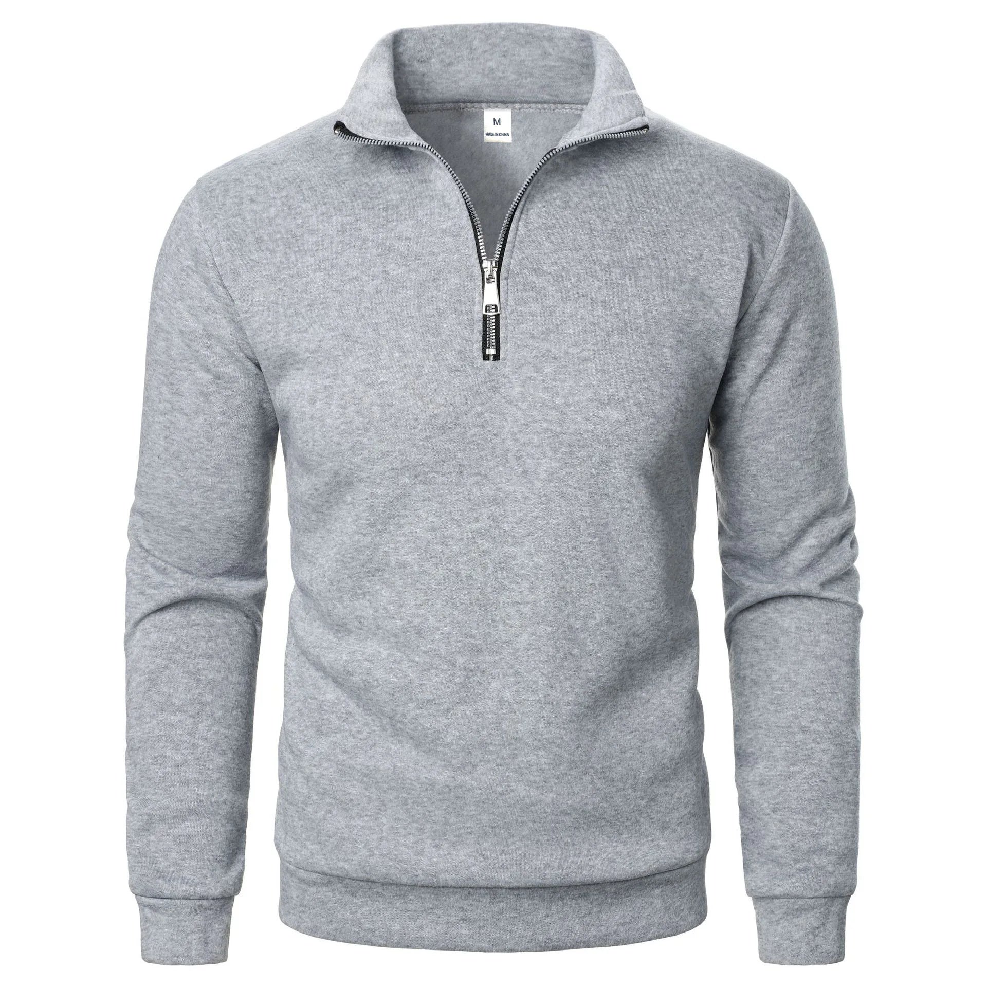2026 Autumn Men's Zipper Pullover Turtlenecks Warm Sweaters Solid Color Long Sleeved Fashion Male Casual Daily Sweatshirt Top