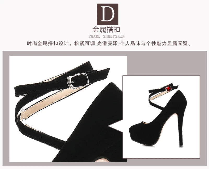 Summer New European American Fashion Cross Ankle Strap High Heels For Women Night Club Party Dress Shoes Comfortable Elegant