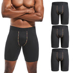 Long Leg 3pcs Pack Men Panties Polyester Underwear Male Brand Boxer And Underpants For Homme Lot Luxury Set Sexy Shorts Slip