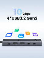UGREEN USB C HUB 10Gbps 4K60Hz HDMI USB3.2 PD100W USB Splitter for Laptop Macbook Pro Air iPad Phone Android Docking Station