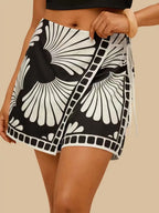 Women's Fashion Minimalist Shorts Tropical Vacation Elegant Casual Printed High Waist Shorts Spring Summer Beach Daily Pants