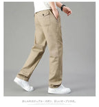 Mens Cotton Pants Spring Summer Sports Casual Pants Cargo Trousers Loose Fit with Zipper Pockets Big Size 5XL