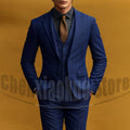Fashion Herringbone Men's Suit 3 Piece Vintage Style Single Breasted Blazer Vest Pants Formal Smart Casual Wedding Party Outfit