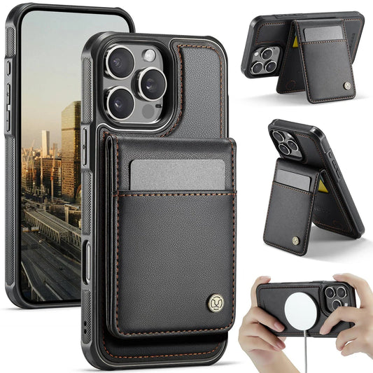 Magnetic 2 in 1 Detachable for iPhone 16/15/14 Pro Max 16 Plus Wallet Case with Card Holder,Magnetic Flip Kickstand Credit Slots