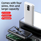 20000mAh Portable Charger Power Bank with Built in Cable Mobile External Battery for iPhone 15 13 Samsung S22 Xiaomi 14 10000mAh