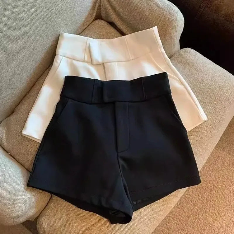 Women Sexy Shorts Mooyufon Black Shorts Women Harajuku Elegance High Waisted Shorts A Line Slim Casual Hot Girl Straight Pants