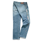 Japan Style KAPITAL 24SS Classic Rivet Set Diamond Casual Cowboy Gemstone Craft Men Jeans Pants