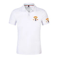 MC Bandidos Men's Fitness Casual Sports Gym Running Sports Elastic Short-sleeved Polo Shirt Lapel Men's Slim Fit V-Neck T-shirt