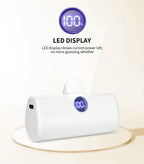 Fast Charge Portable Charger for iPhone Samsung Xiaomi Compact External Spare Battery Built-in Plug PD Fast Charging Power Bank