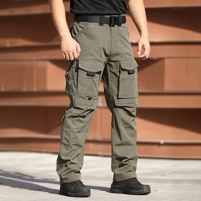 New Multi-pocket Cargo Pants Men Waterproof Work Tactical Trousers Spring Autumn Wear-Resistant Outdoor Hunting Training Pant