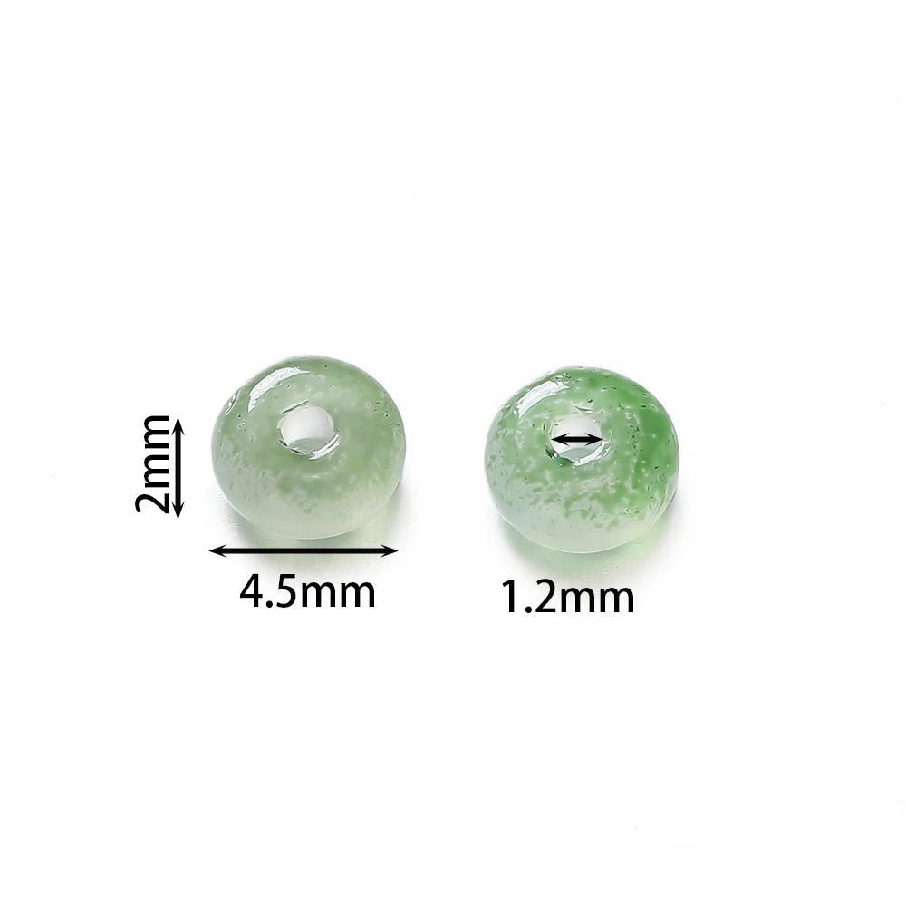 100pcs/lot 2x4mm Ice Seed Gradient Glass Beads Round Beads Colorful Uniform Rice Shape for DIY Handmade Jewelry Bracelet Making