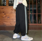 Trousers Hip-hop Wide Leg Sweatpants For Men Summer Stylish Training Cotton Loose Elastic Y2k Casual Baggy Male Sweat Pants L