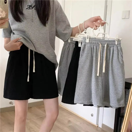 Summer Women's Loose Sports Shorts, Outdoor Sportswear, Street Fashion, Versatile, Breathable, Thin Daily Shorts