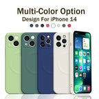 For Magsafe Magnetic Wireless Charge Case for IPhone 15 16 14 13 12 11 Pro Max Mini XR XS Plus Soft Liquid Silicone Strap Cover
