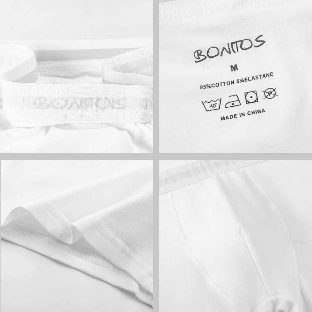 3pcs White Cotton Underwear For Man Boxers Soft Sexy Men's Panties Letter Elastic Band Boxer Short Men Underpants Print Trunks
