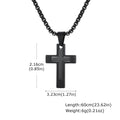 Cross Pendant Necklaces for Men Boys,Waterproof Stainless Steel Necklace,Christian Religious Faith Prayer Jewelry Gift