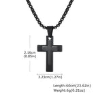 Cross Pendant Necklaces for Men Boys,Waterproof Stainless Steel Necklace,Christian Religious Faith Prayer Jewelry Gift