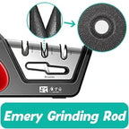 Four in One Kitchen Sharpener Restores Serrated Blade Knives and Scissors, Diamond Tungsten Steel Ceramics