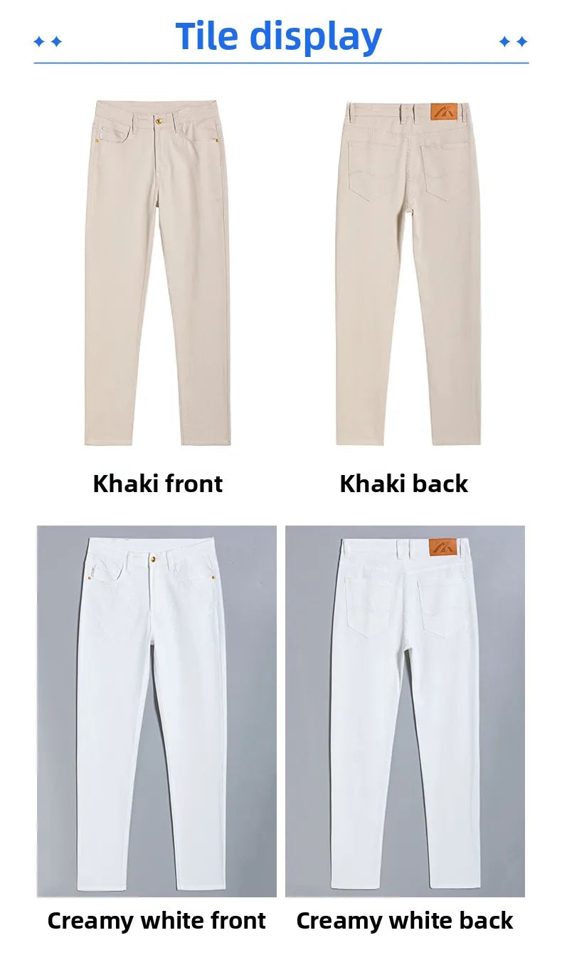 2026 Y2k Pants Men Thin Lyocell Spring Summer Classic Korean Youthful Vitality Men's  Jeans Lightweight Stretch Trousers