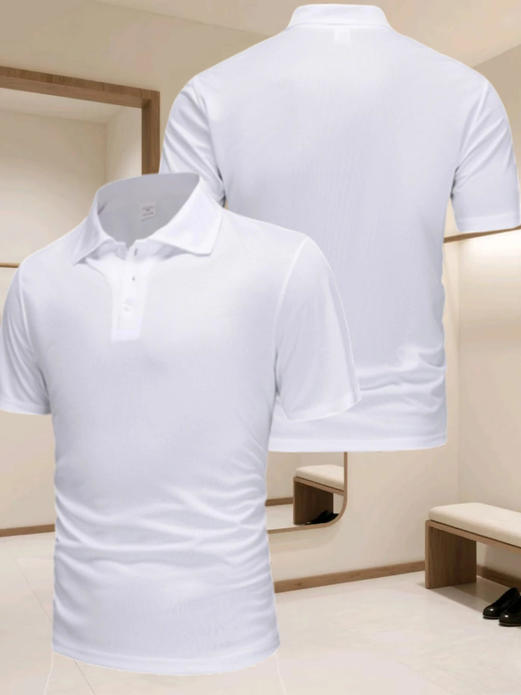 Men's Polo Shirt Solid Color Sports and Leisure Breathable Top Outdoor Sports and Leisure Clothing Home Men's Polo Shirt
