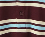 Summer Ladies Polo Shirts Woman Shorts Short Sleeve Brown Striped Vintage Clothes Polo Shirts Mujer Streetwear Crop Tops Casual