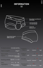 52025 Premium Men's Briefs – Cotton Modal Blend for Soft, Breathable Comfort. Breathable Briefs with Horizontal Fly and Fine Rib