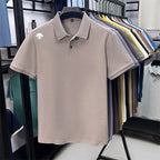 Mercerized Cotton100% Men's Summer Luxury Brand Short Sleeves Polo Shirt 25 Colors Choose From T-Shirt Business Leisure Men Top