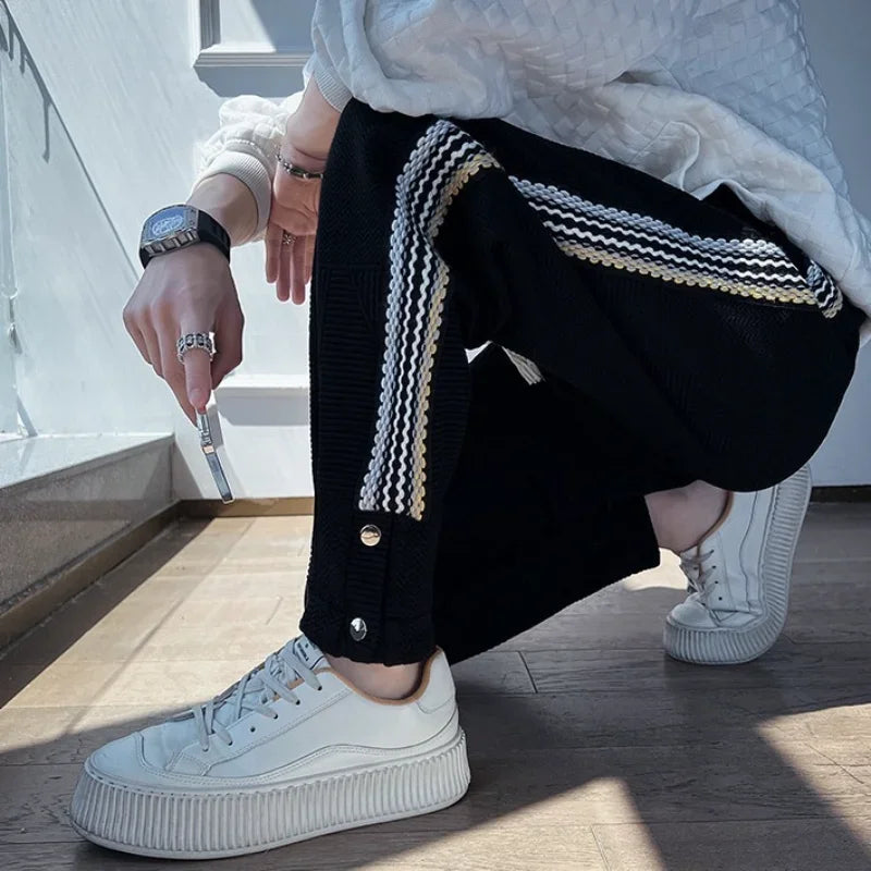 Men's Sweatpants Jogger Trousers Stripe Man Sweat Pants Harem Athletic Sport Track Harajuku Baggy New Items in Casual Fashion