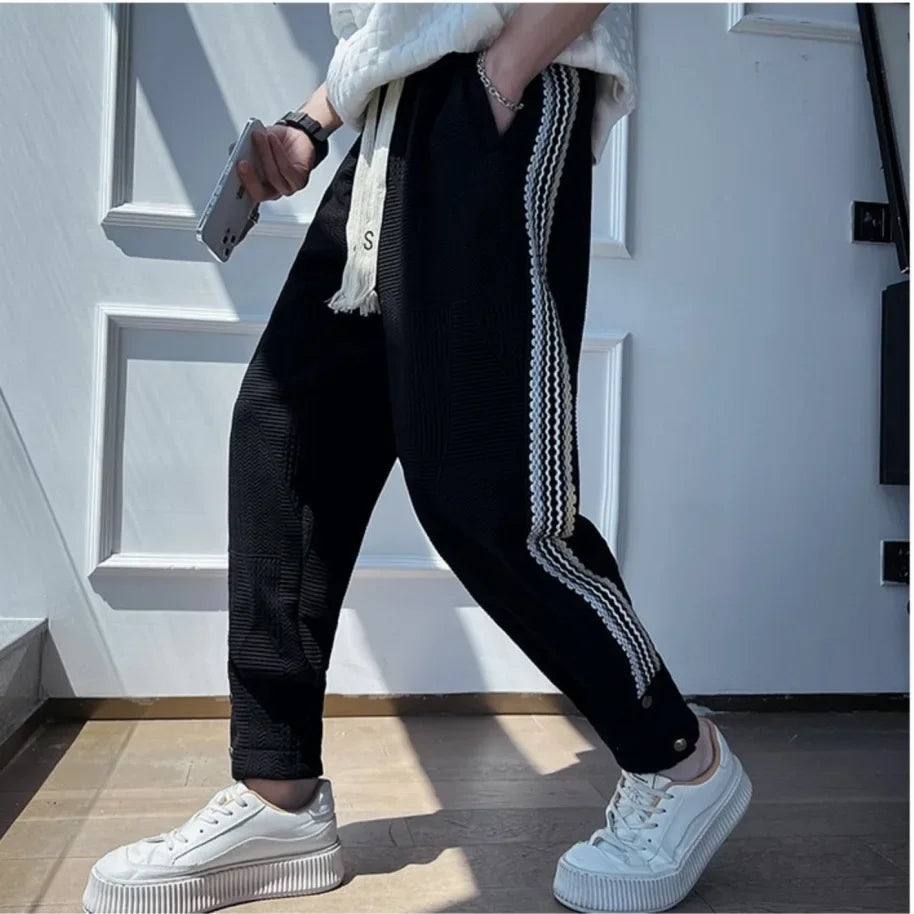 Men's Sweatpants Jogger Trousers Stripe Man Sweat Pants Harem Athletic Sport Track Harajuku Baggy New Items in Casual Fashion