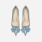 Bow High Heels Women's New Sweet Pointed Stiletto Comfortable Patent Leather Women's Shoes