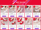 8cm 11cm Size 32-43 Ankle Buckle Red White Wedding Shoes Bride Platform Pumps 2026 Fall Shallow High Heels Shoes Model Party