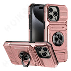 Military Quality Case for iPhone 11 13 14 15 16 Pro Max Magnetic Rotated Ring Kickstand Heavy Duty Drop Protection Wallet Cover
