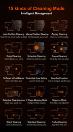 Robot Vacuum Cleaner ABIR X9 ,Laser System,Dual UV Cleaning,Auto Carpet Boost Tech,Multiple Floors Maps,Customized Room Cleaning