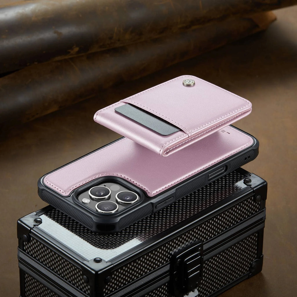 Magnetic 2 in 1 Detachable for iPhone 16/15/14 Pro Max 16 Plus Wallet Case with Card Holder,Magnetic Flip Kickstand Credit Slots