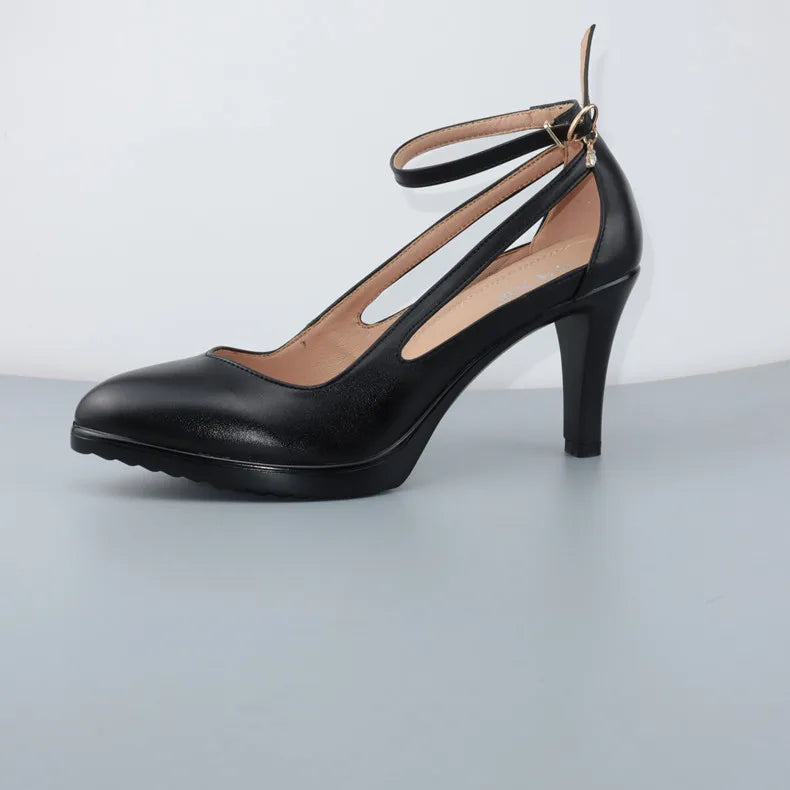 8cm 11cm Size 32-43 Ankle Buckle Red White Wedding Shoes Bride Platform Pumps 2026 Fall Shallow High Heels Shoes Model Party