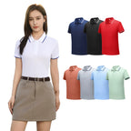 2026 Spring Autumn Cozy Top Women Solid ice silk quick - drying clothesT Shirts Polo Collar Sleeves Comfortable Casual