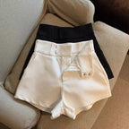 Women Sexy Shorts Mooyufon Black Shorts Women Harajuku Elegance High Waisted Shorts A Line Slim Casual Hot Girl Straight Pants