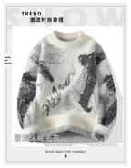 2024 Winter Sweaters for male men thick O-neck sweater men Student youth sweaters autumn Men's wool Casual Knitwear Pullover