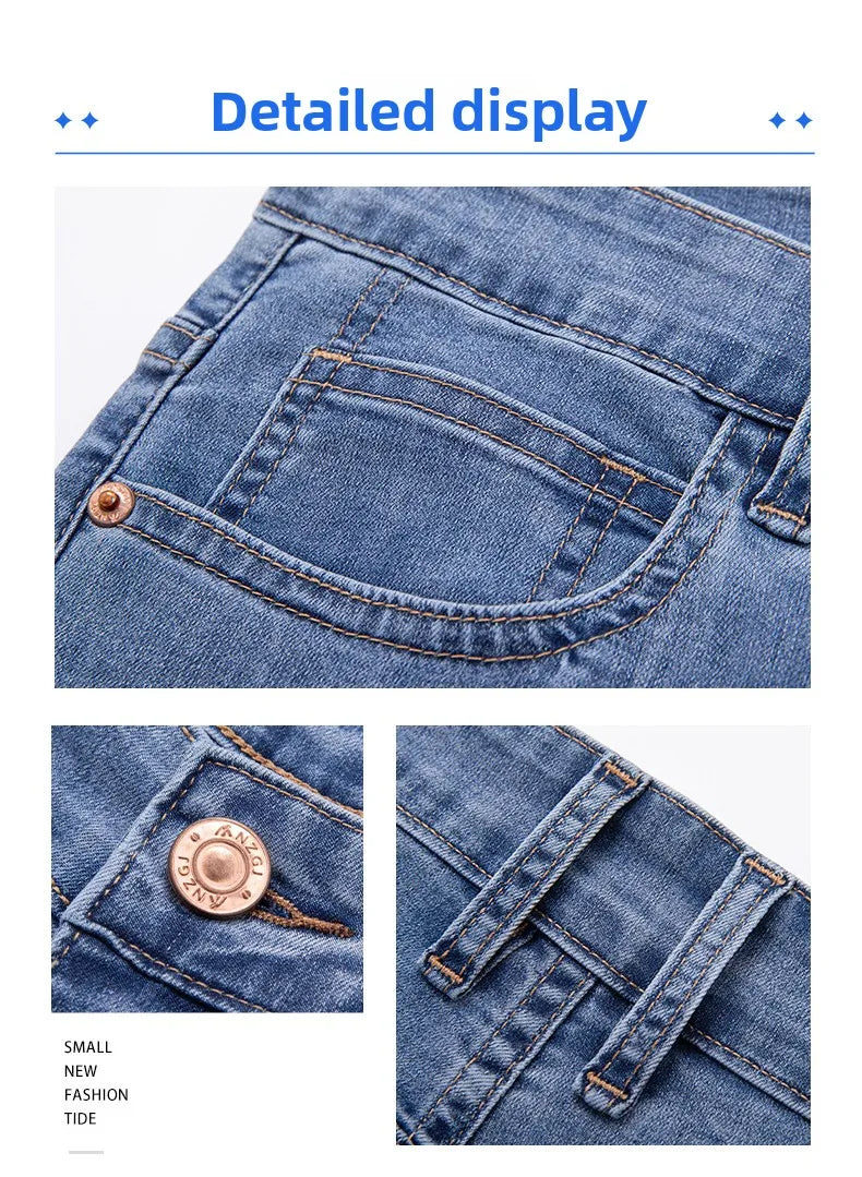 2026 Y2k Pants Men Thin Lyocell Spring Summer Classic Korean Youthful Vitality Men's  Jeans Lightweight Stretch Trousers