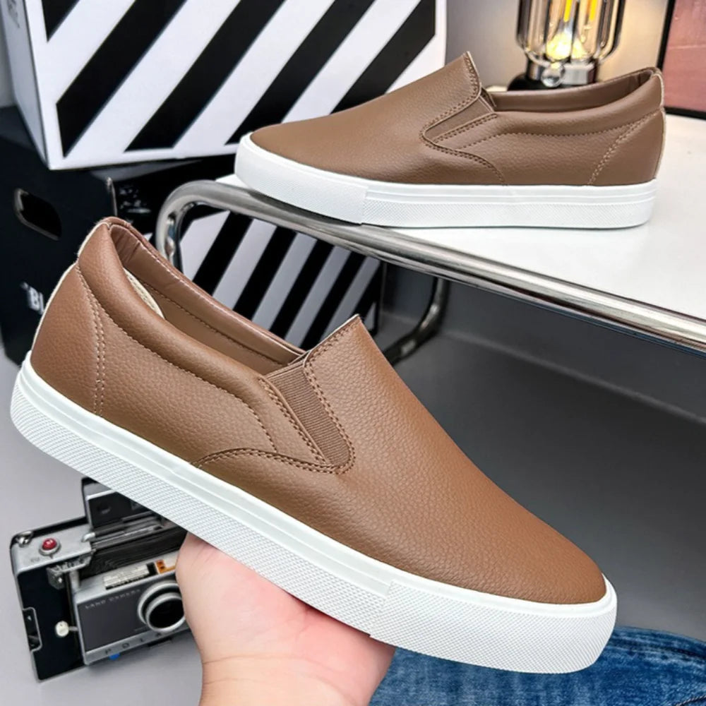 Men's Casual Shoes Grey Brown Flat Bottomed Casual Board Shoes Mens Loafers Man Shoes Casual Sneakers Men