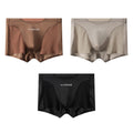 1/3PCS Luxury Satin-like Ice Silk Men Underwear Cool Breathable Double-side Mesh Men's Panties High Elastic Seamless Lingeries