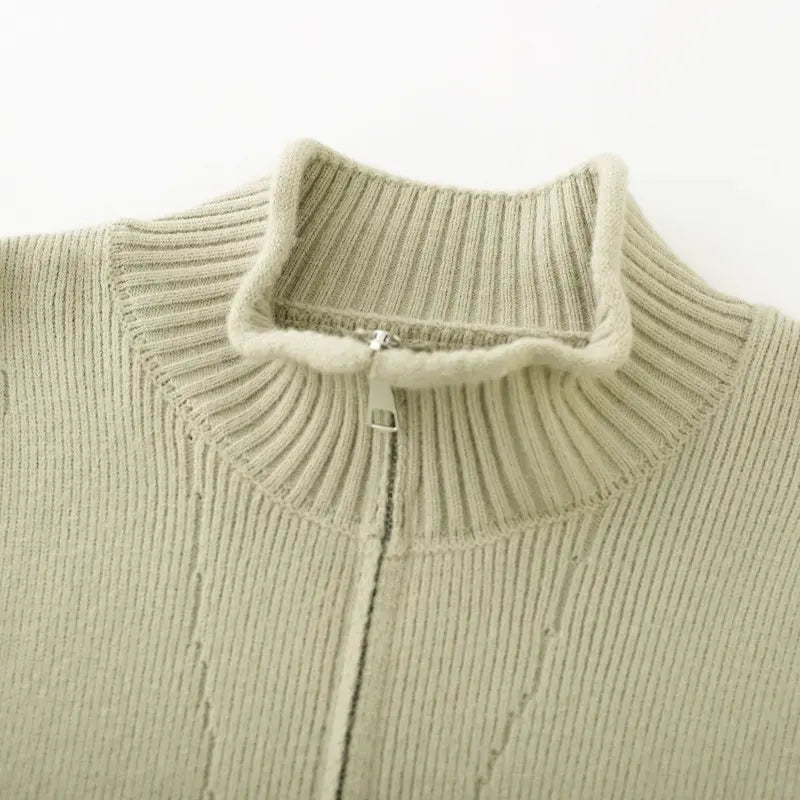 2026 Autumn Men's High Quality Comfortable Loose Solid Color Knitted Cardigan jacket Men's Fashion Trend Casual Sweater men