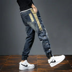 Elastic Man Cowboy Pants Stretch Y2k Vintage Designer Trousers 90s Streetwear Stacked Wide Leg Soft Denim Original Jeans for Men