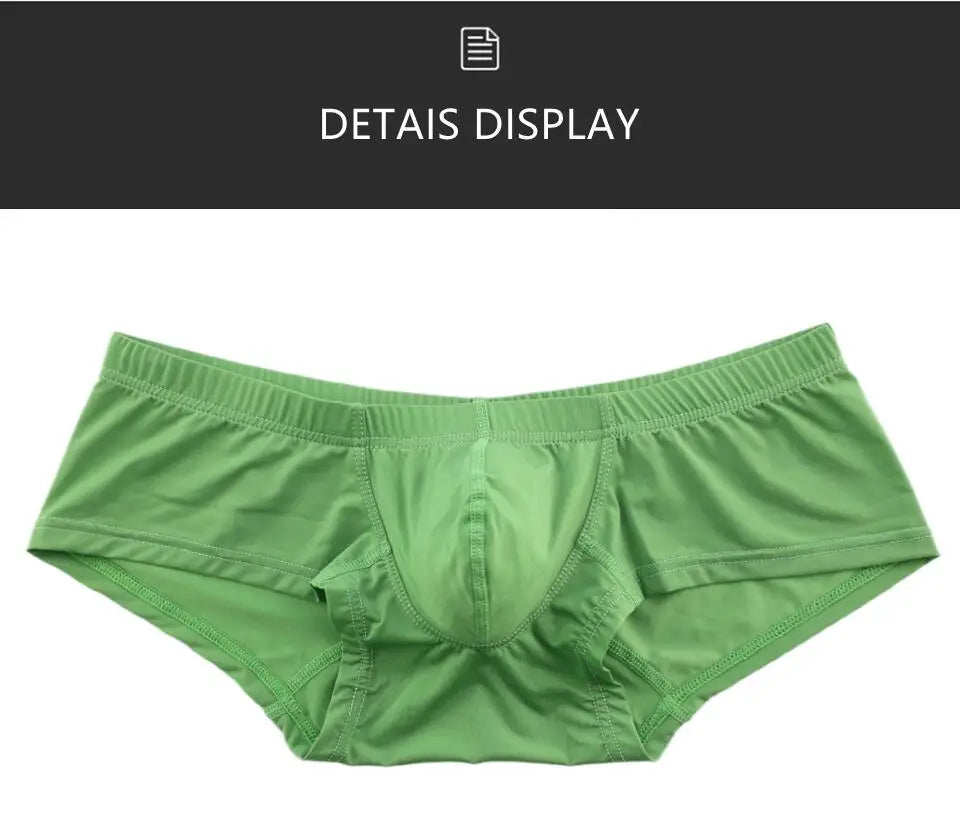 Men's Boxers Low-rise Ice Silk Underpants Men Small Boxer Shorts Sexy Underwear Men Panties Boxer Briefs