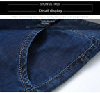 JEEP SPIRIT spring summer men's straight jeans casual loose mid-waist trousers all-match fashion business elastic denim pants