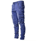 650G Men's Slim Fit Denim Pants Street Motorcycle Ankle binding High-quality Fashion Tight Fitting Cut Multiple Colors Choose