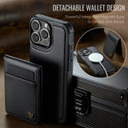 Magnetic 2 in 1 Detachable for iPhone 16/15/14 Pro Max 16 Plus Wallet Case with Card Holder,Magnetic Flip Kickstand Credit Slots