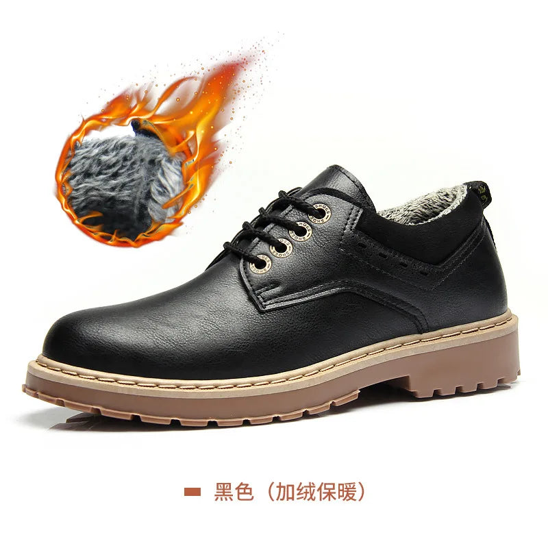 Fashion Retro Leather Men's Shoes New British Wind Retro Tooling Shoes Men Casual Shoes Platform Sneakers Men Zapatos De Hombre